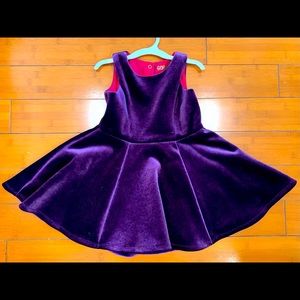Velvet purple dress, size 4